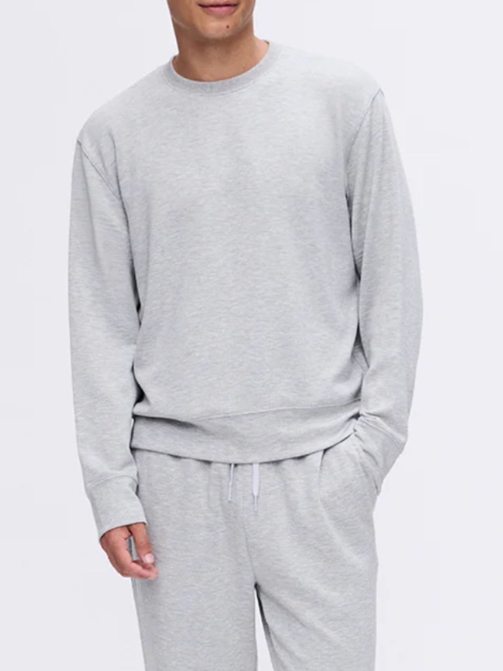 Outdoor Voices Light Gray Stratus Crewneck Sweatshirt